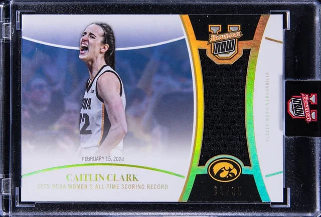 2024 Bowman University Caitlin Clark Now Relic #14-REL card image