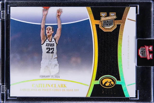 2024 Bowman University Caitlin Clark Now Relic #15-REL card image