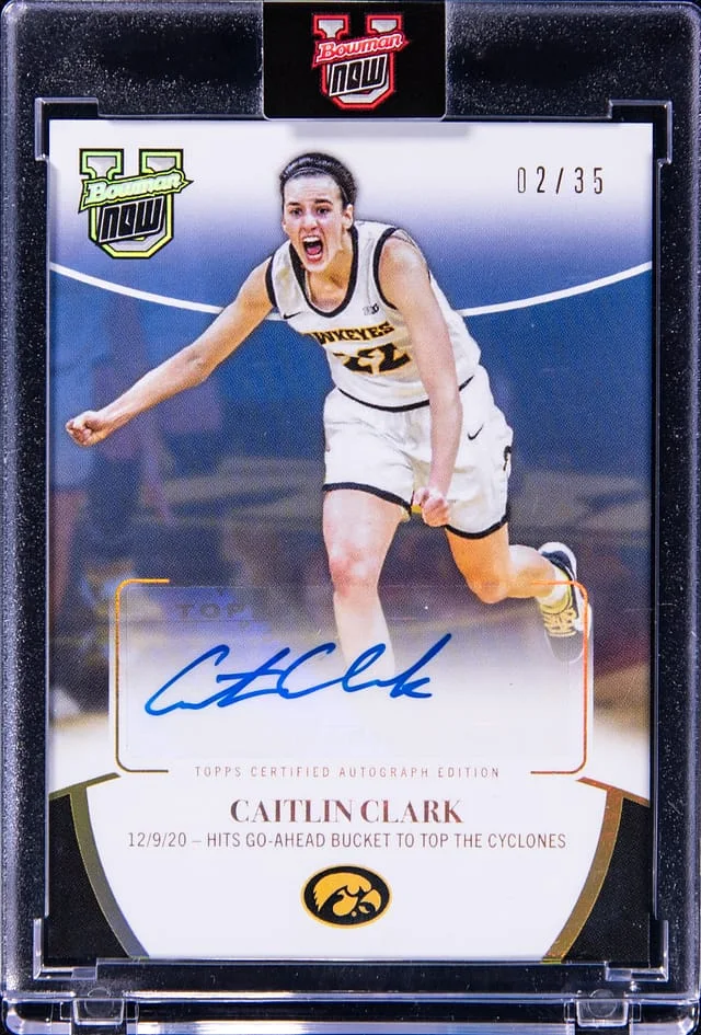 2024 Bowman University Caitlin Clark Now Autographs #2-AUT card image