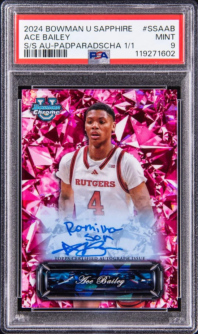 2024 Bowman University Sapphire Sapphire Selections Autographs Padparadscha #SSA-AB #no-number card image