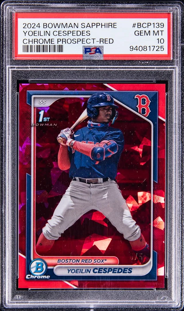 2024 Bowman Yoeilin Cespedes Sapphire Chrome Prospect #BCP139 card image
