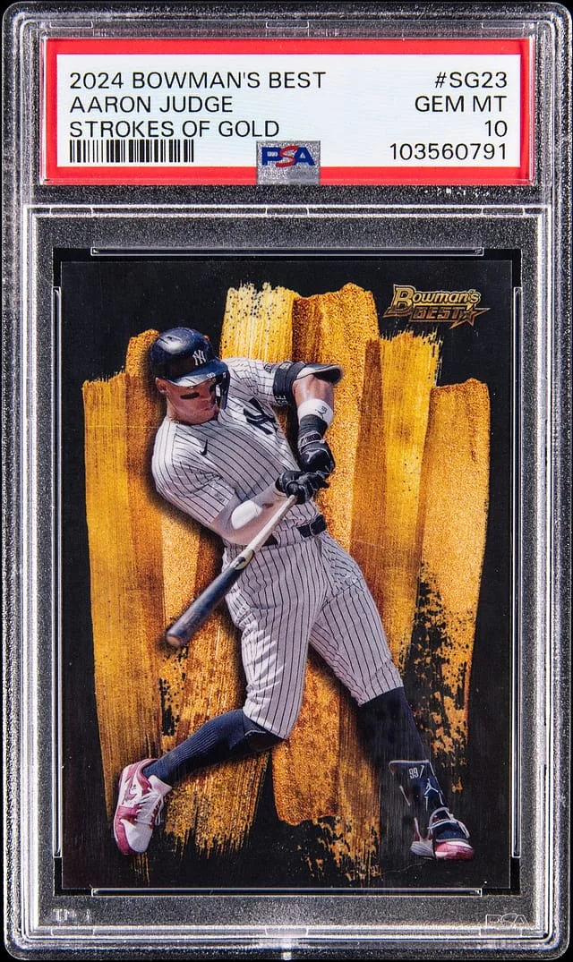 2024 Bowman's Best Aaron Judge Strokes of Gold #SG-23 card image