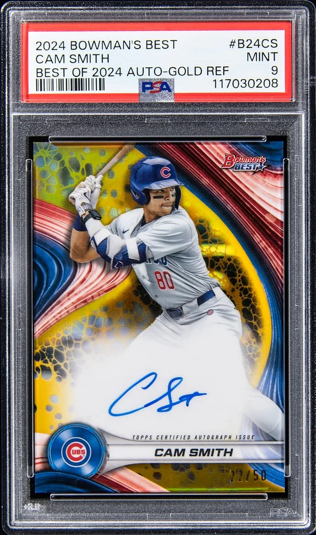 2024 Bowman's Best Cam Smith Best of 2024 Autograph Gold Refractor #B24-CS card image