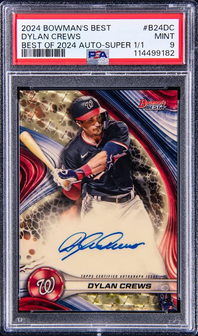 2024 Bowman's Best Dylan Crews of 2024 Autographs SuperFractor #B24-DC card image