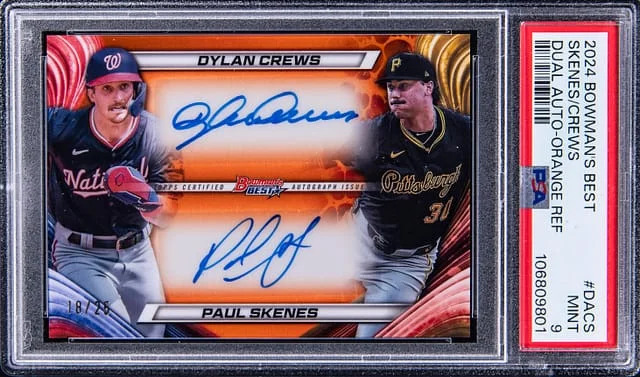 2024 Bowman's Best Dylan Crews/Paul Skenes Dual Autograph Orange Refractor #DA-CS card image