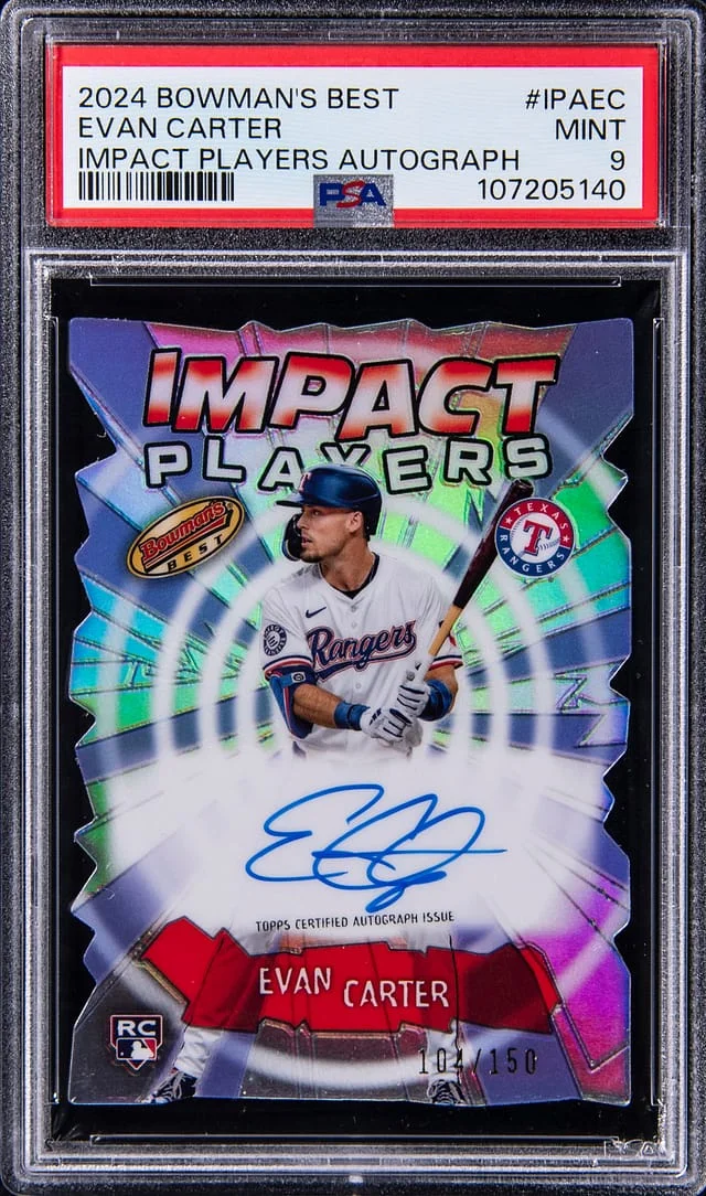 2024 Bowman's Best Evan Carter Impact Players Autograph #IPA-EC card image