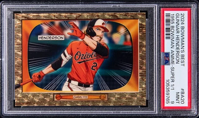 2024 Bowman's Best Gunnar Henderson 1955 Bowman Anime SuperFractor #BA-20 card image