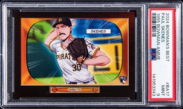 2024 Bowman's Best Paul Skenes 1955 Bowman Anime #BA-17 card image
