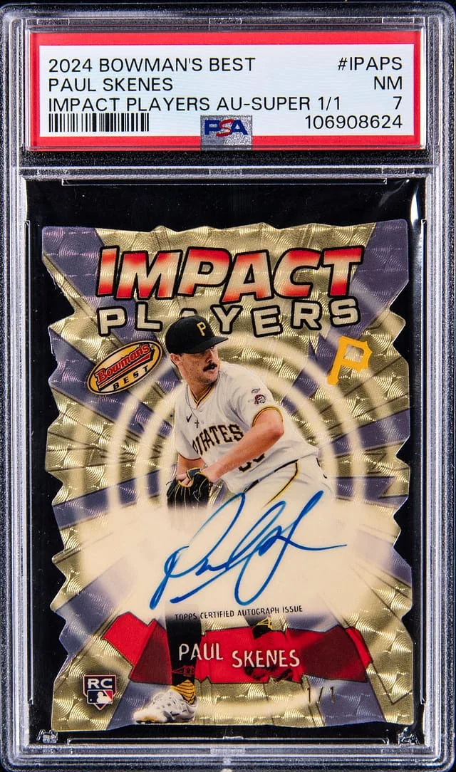 2024 Bowman's Best Paul Skenes Impact Players Autograph SuperFractor #IPA-PS card image