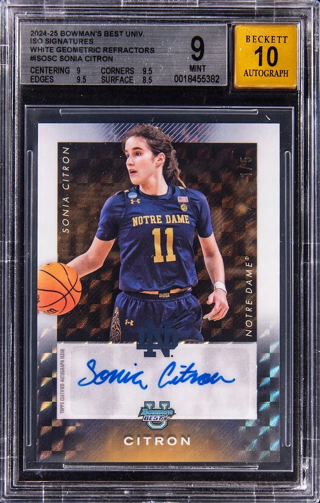 2024 Bowman's Best Sonia Citron University ISO Signatures White Geometric Refractors #ISO-SC card image