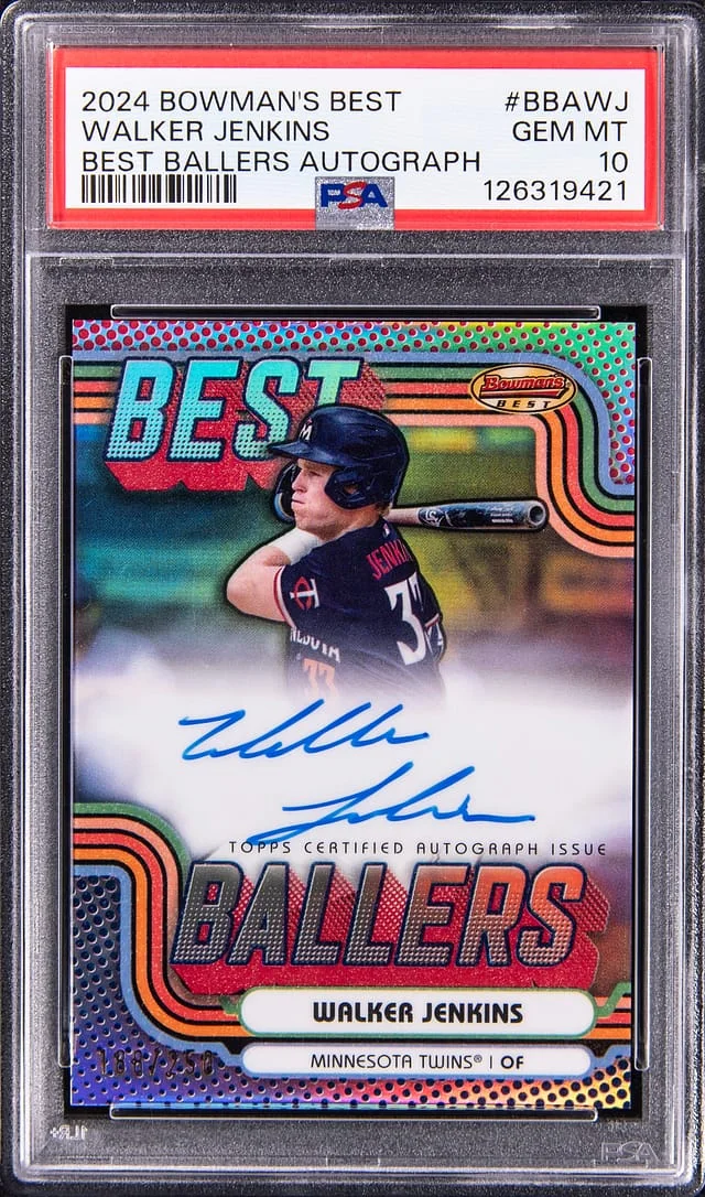 2024 Bowman's Best Walker Jenkins Best Ballers Autograph #BBAWJ card image