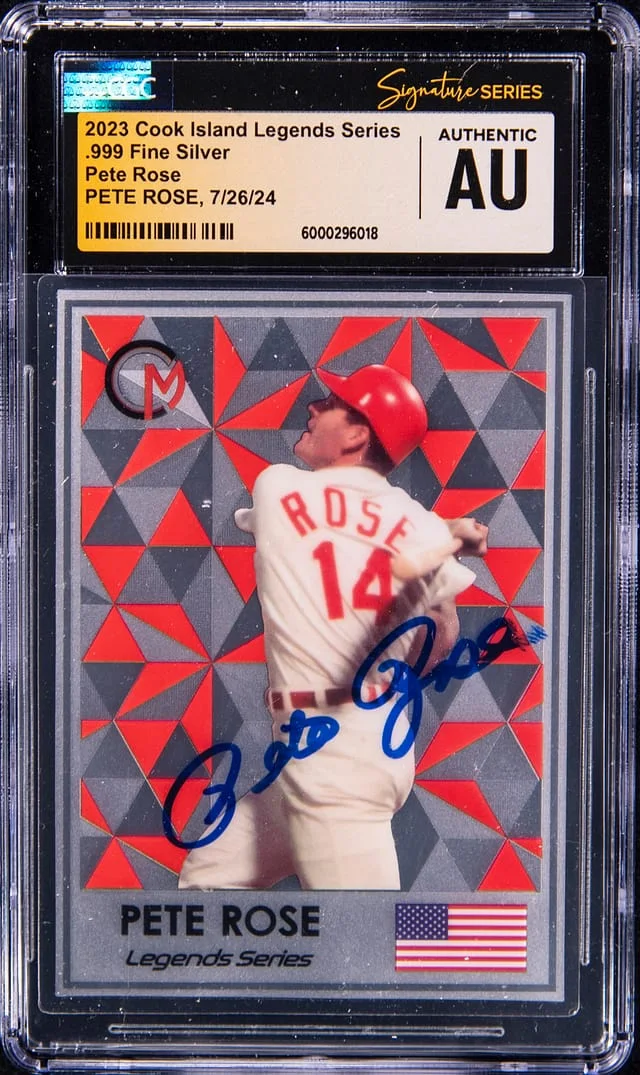 2024 Cook Islands Legends Series .999 Fine Silver Pete Rose #NNO card image