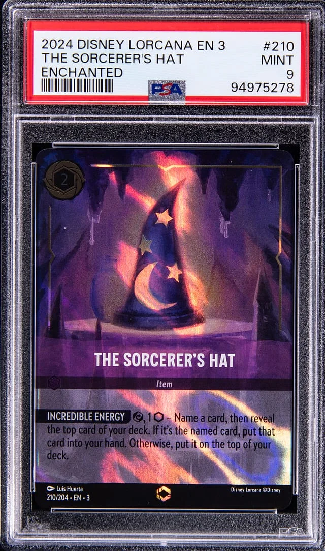 2024 Disney Lorcana EN 3 Enchanted The Sorcerer's Hat #210 card image