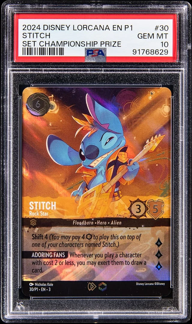 2024 Disney Lorcana Set Championship Prize Stitch #30 card image
