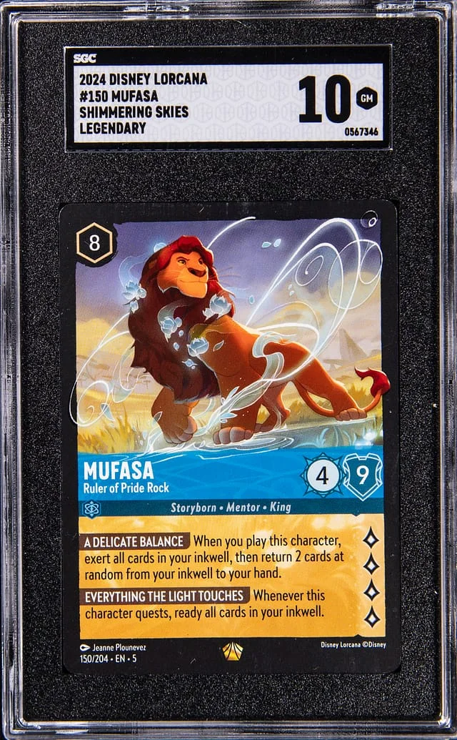 2024 Disney Lorcana Shimmering Skies-Legendary Mufasa #150 card image