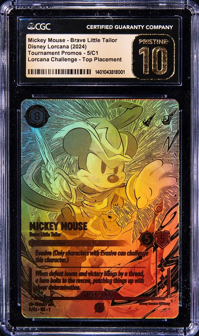 2024 Disney Lorcana Tournament Promos Lorcana Challenge Top Placement Mickey Mouse, Brave Little Tailor #5/C1 card image
