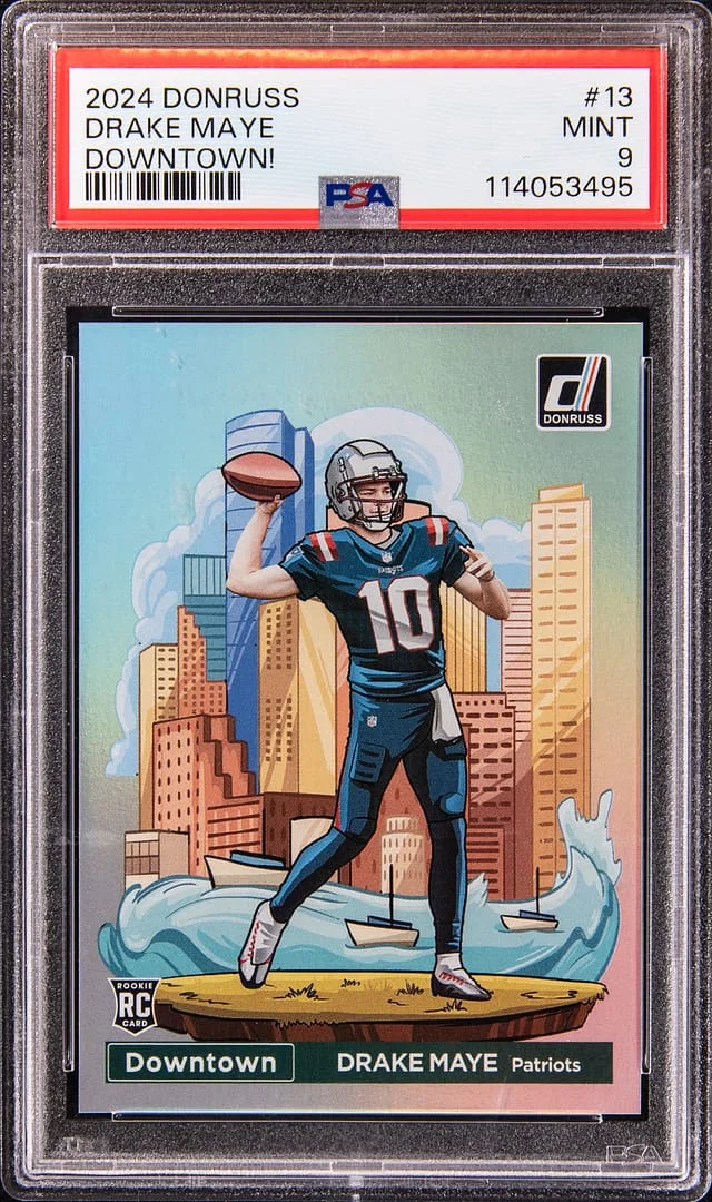 2024 Donruss Drake Maye Downtown! #13 card image