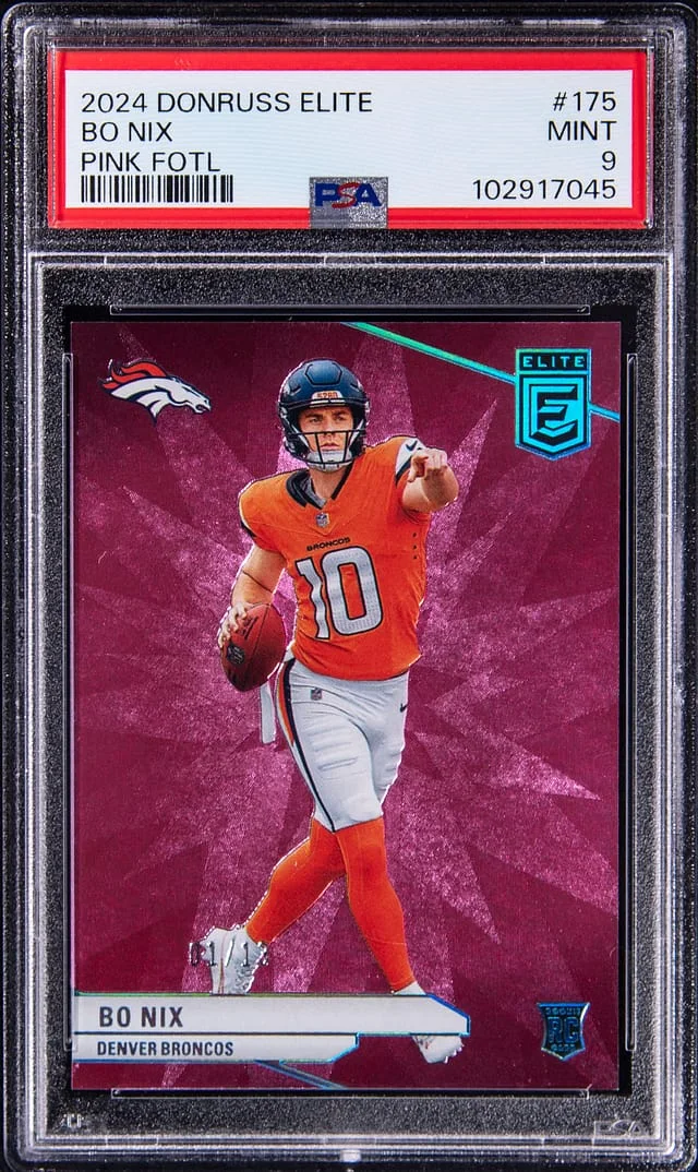 2024 Donruss Elite Bo Nix Pink FOTL #175 card image