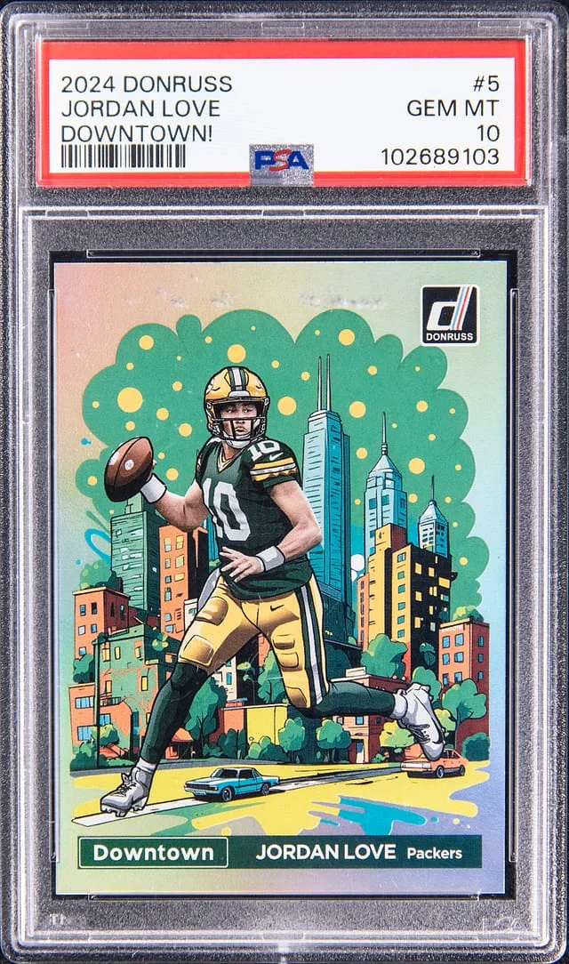 2024 Donruss Jordan Love Downtown! #5 card image