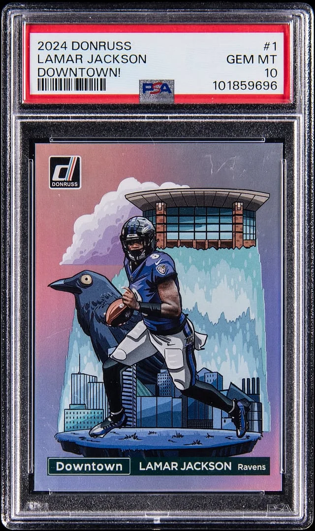 2024 Donruss Lamar Jackson Downtown! #1 card image