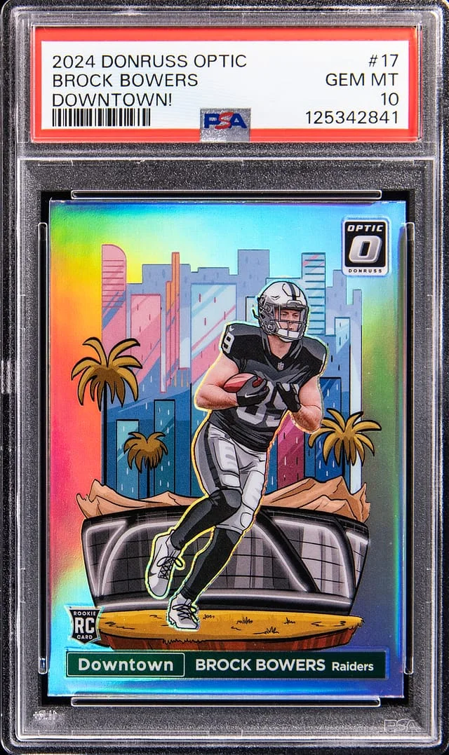 2024 Donruss Optic Brock Bowers Downtown! #17 card image