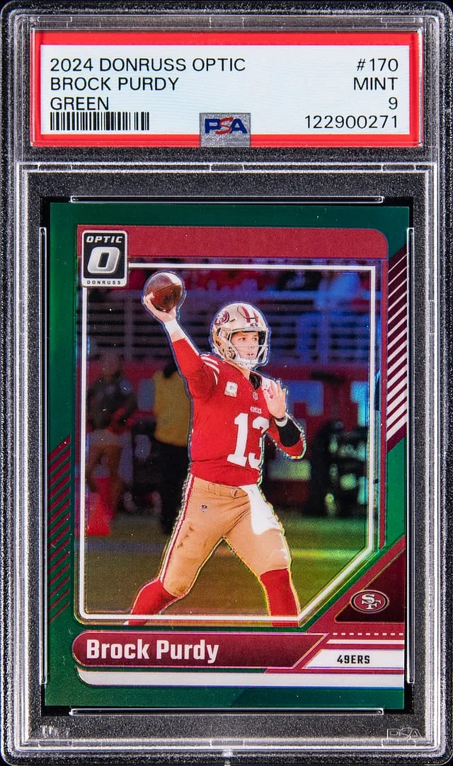 2024 Donruss Optic Brock Purdy Green #170 card image