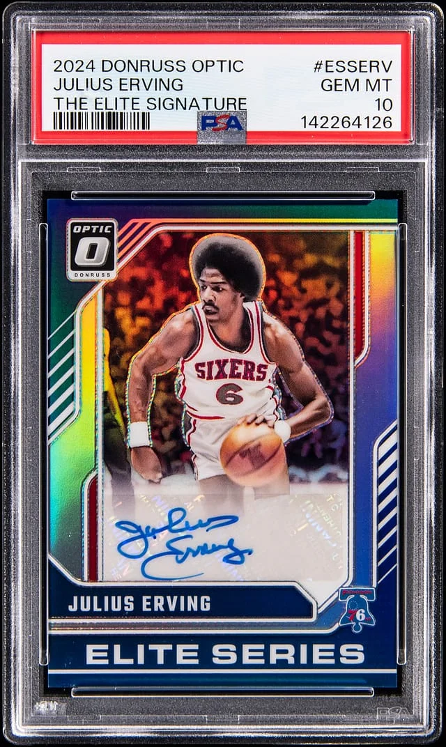 2024 Donruss Optic Julius Erving The Elite Signature #ESSERV card image