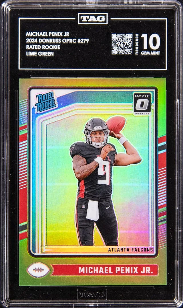 2024 Donruss Optic Michael Penix Jr. Rated -Lime Green #279 card image