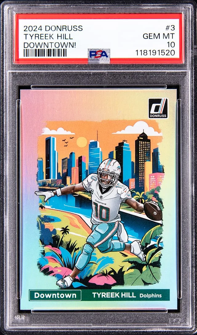 2024 Donruss Tyreek Hill Downtown! #3 card image