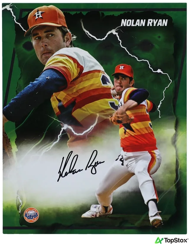2024 Fanatics Under Wraps Emanate Autograph Green Nolan Ryan Signed Card - 8 x MLB Authenticated, Fanatics #10 card image