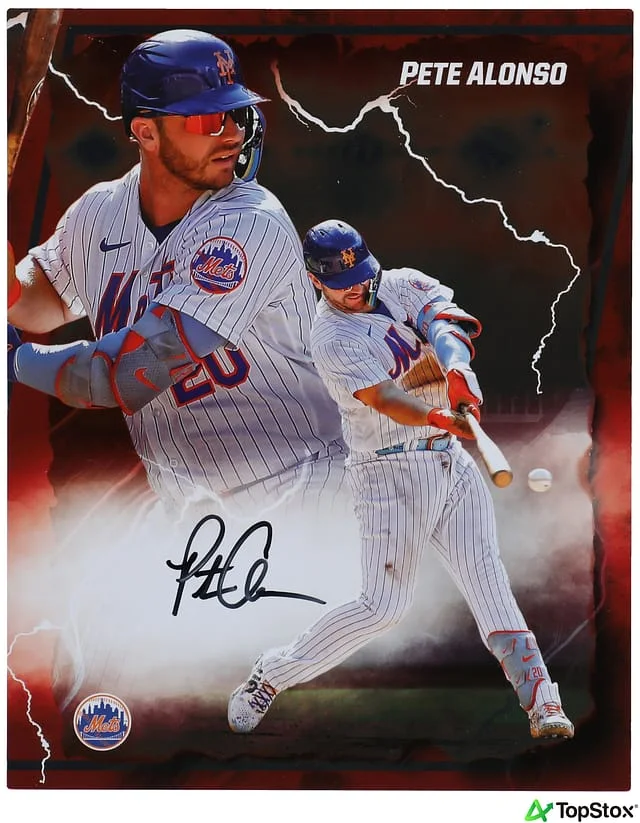 2024 Fanatics Under Wraps Emanate Autograph Red Pete Alonso Signed Card - 8 x MLB Authenticated, Fanatics #10 card image