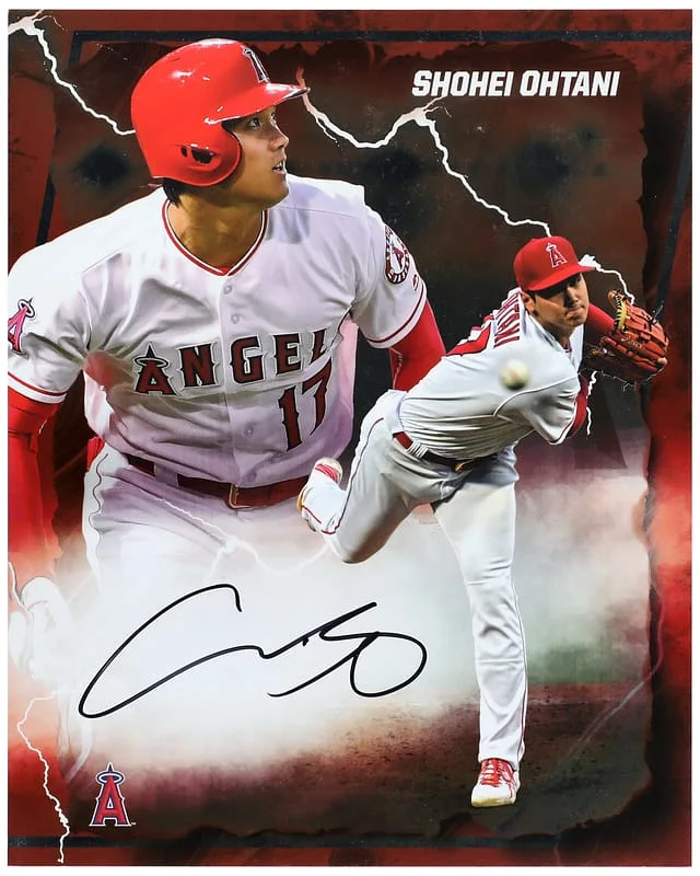 2024 Fanatics Under Wraps Emanate MLB Autographed Red Photo Shohei Ohtani - 8 x Fanatics, MLB Authenticated #10 card image