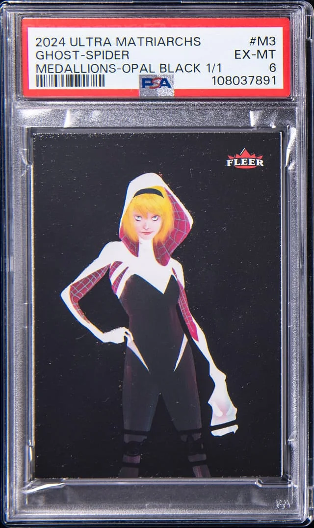 2024 Fleer Ultra Ghost-Spider Matriarchs Medallions Black Opal #M-3 card image