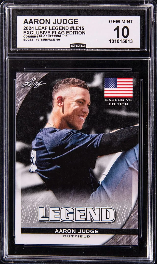 2024 Leaf Aaron Judge - CCG Legend Exclusive Flag Edition #LE-15 card image