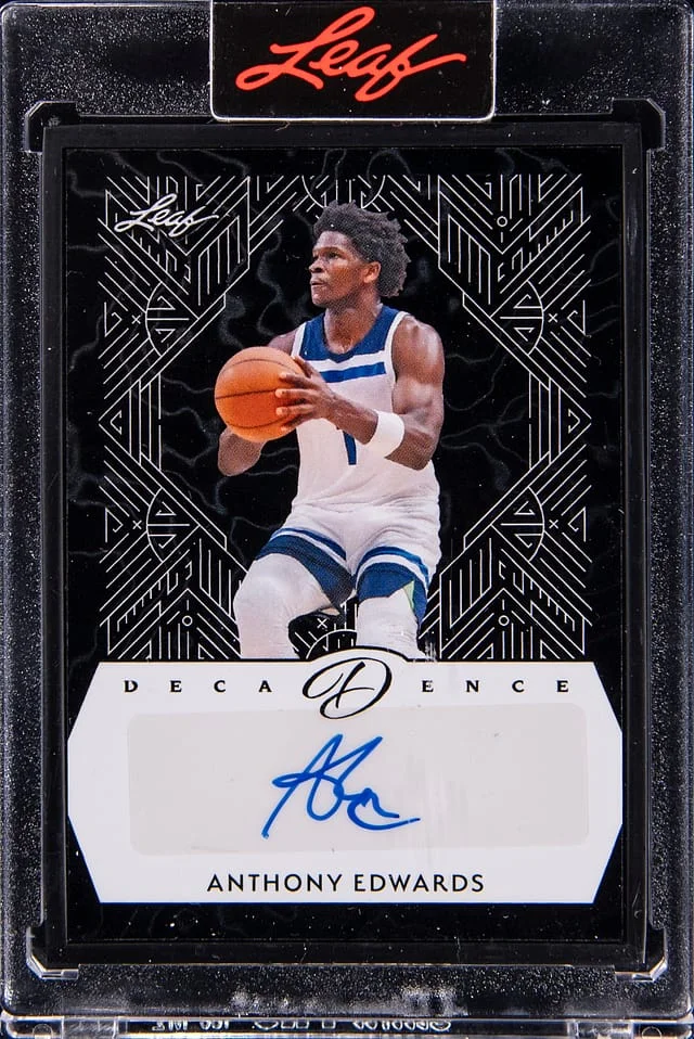 2024 Leaf Anthony Edwards Decadence Autograph Black #BA-AE1 card image