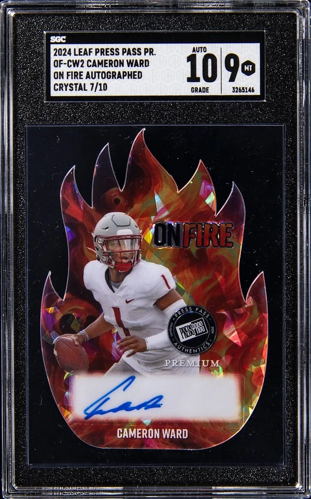 2024 Leaf Cam Ward Press Pass Premium On Fire Autographed #OF-CW2 card image