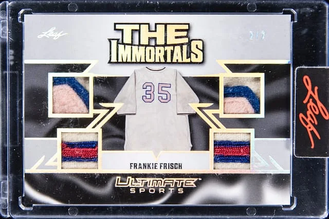 2024 Leaf Frankie Frisch Game-Used Relic Card - Leaf Encased Ultimate Sports The Immortals #I-4 card image