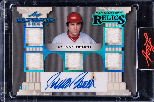 2024 Leaf Johnny Bench Ultimate Sports Signature Relics #USR-JB1 card image