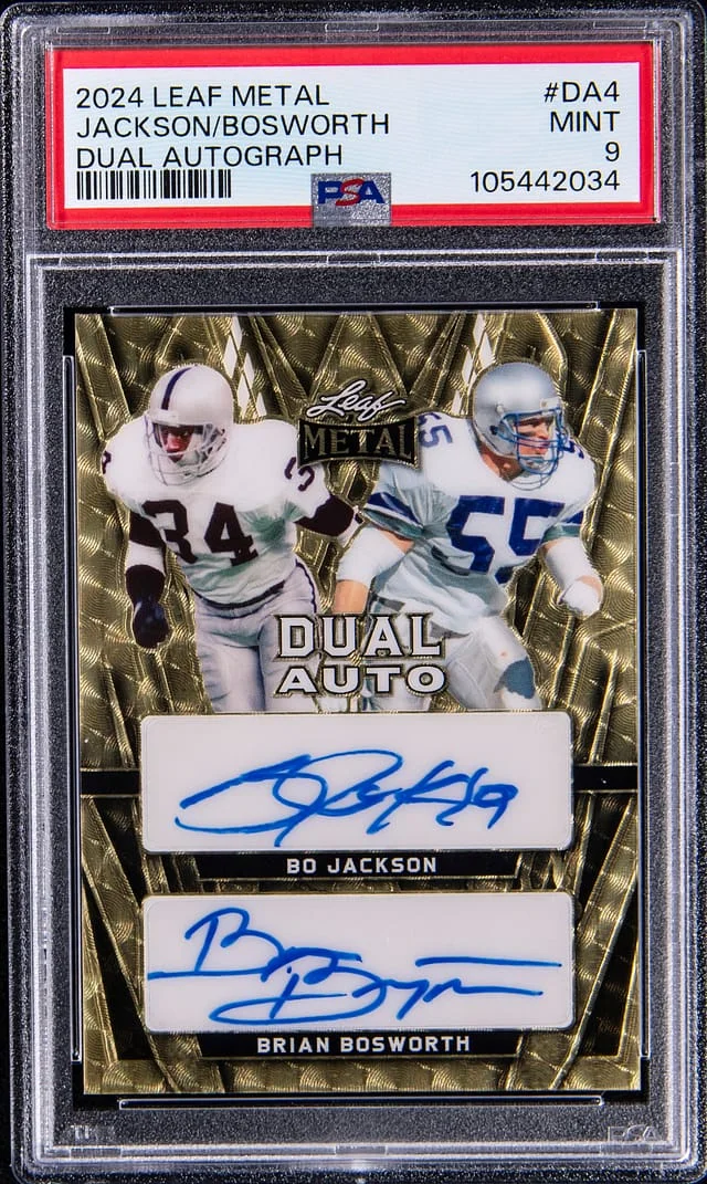 2024 Leaf Metal Bo Jackson/Brian Bosworth Dual Dual Autograph #DA-4 card image