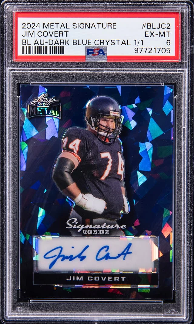 2024 Leaf Metal Jimbo Covert Signature Series Borderless Autograph Dark Blue Crystal #BL-JC2 card image