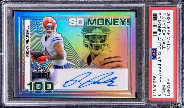 2024 Leaf Metal Ricky Pearsall So Money Autograph Silver Prismatic #SMRP1 card image