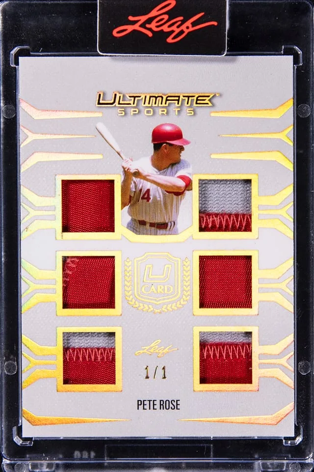 2024 Leaf Pete Rose Game-Used Ultimate Sports The Ultimate Card Holo Gold #TUC-19 card image