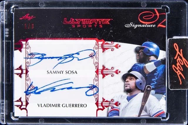 2024 Leaf Sammy Sosa/Vladimir Guerrero Jr. Ultimate Sports Signature #S2 card image