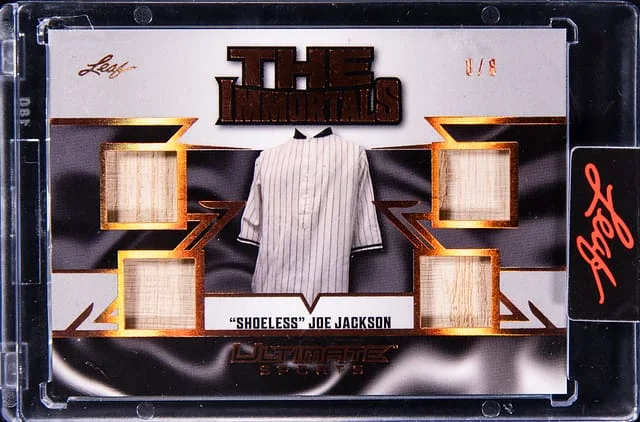 2024 Leaf Shoeless Joe Jackson Game-Used Ultimate Sports The Immortals Holo Bronze #I-22 card image