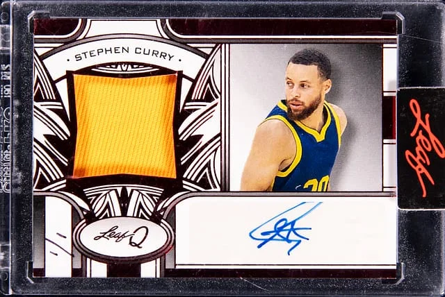 2024 Leaf Stephen Curry Q Autograph Memorabilia Red #AM-SC1 card image