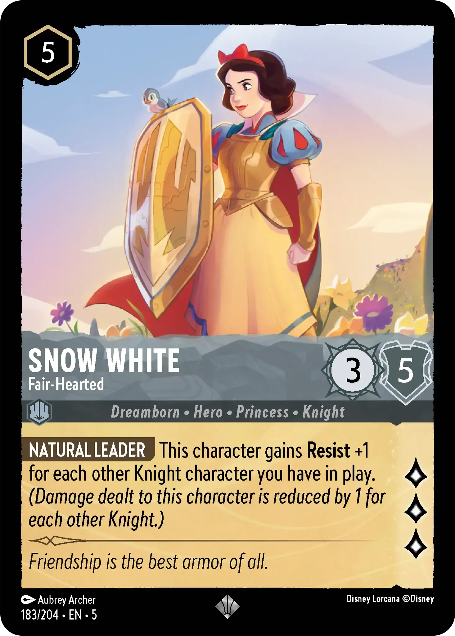 2024 Shimmering Skies Snow White - Fair-hearted #183 Super Rare card image