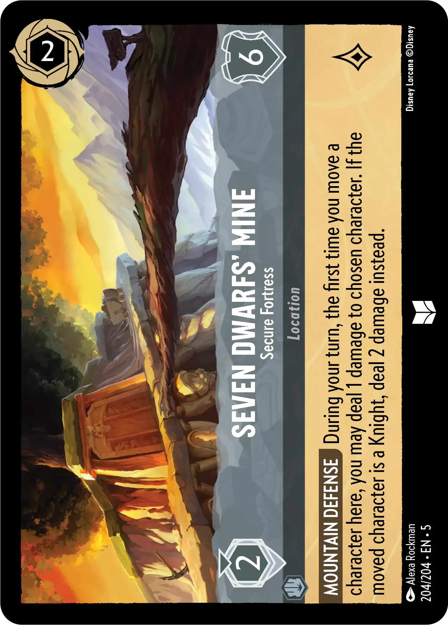 2024 Shimmering Skies Seven Dwarfs' Mine - Secure Fortress #204 Uncommon card image
