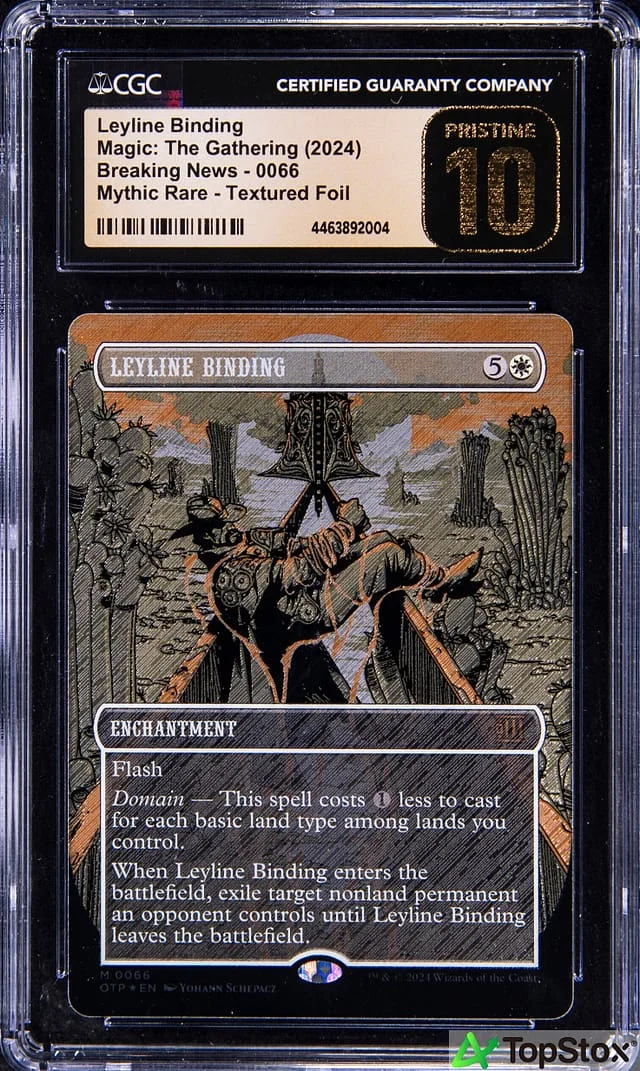 2024 Magic The Gathering Breaking News Mythic Rare Textured Foil Leyline Binding #0066 card image