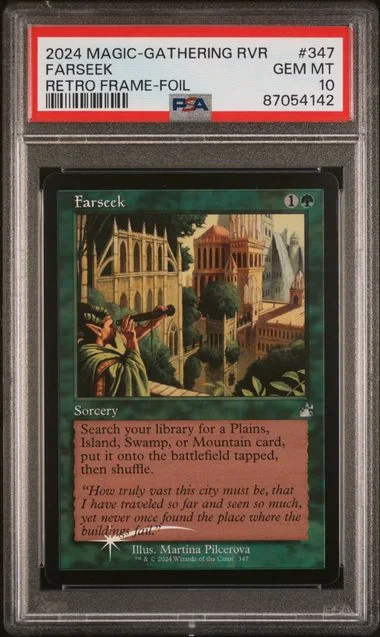 2024 Magic The Gathering Ravnica Remastered Retro Frame-Foil Farseek #347 card image