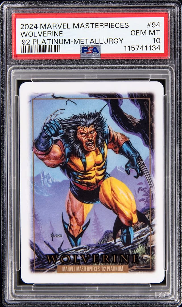 2024 Marvel Masterpieces '92 Platinum-Metallurgy Wolverine #94 card image